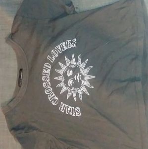 Star Crossed Lovers crop 90's style T-shirt